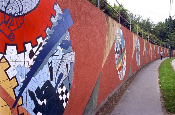 Community Walls/Community Voices spans 500 feet of Commercial Drive